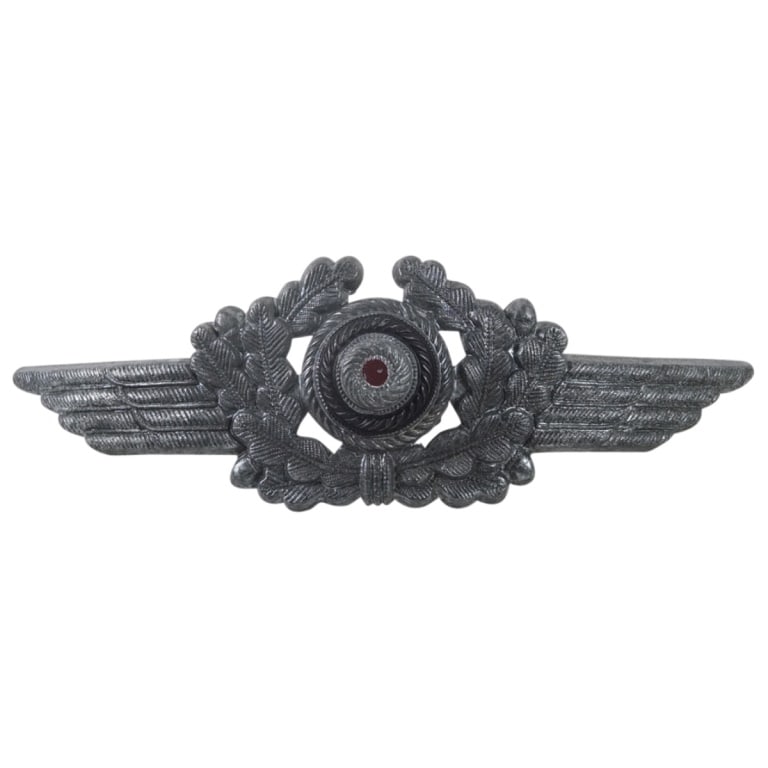 German WWII Air Force Cap Badge: German WWII Air Force Cap Badge. Measures 1-1/2" x 5". Please note; this item has not been authenticated by a third-party expert. The seller makes no guarantees regarding its authenticity. Condition: