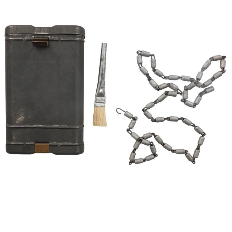 German WWII Mauser K-98 Rifle Cleaning Kit: German WWII Mauser K-98 Rifle Cleaning Kit. Marked G. Appel on the base. Measures 5-1/4" x 3-3/8" x 7/8". Please be advised: This item has not been authenticated by an independent expert, and the