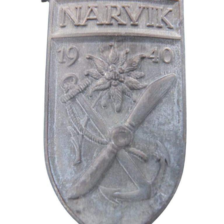 German WWII Army 1940 Narvik Shield - 3