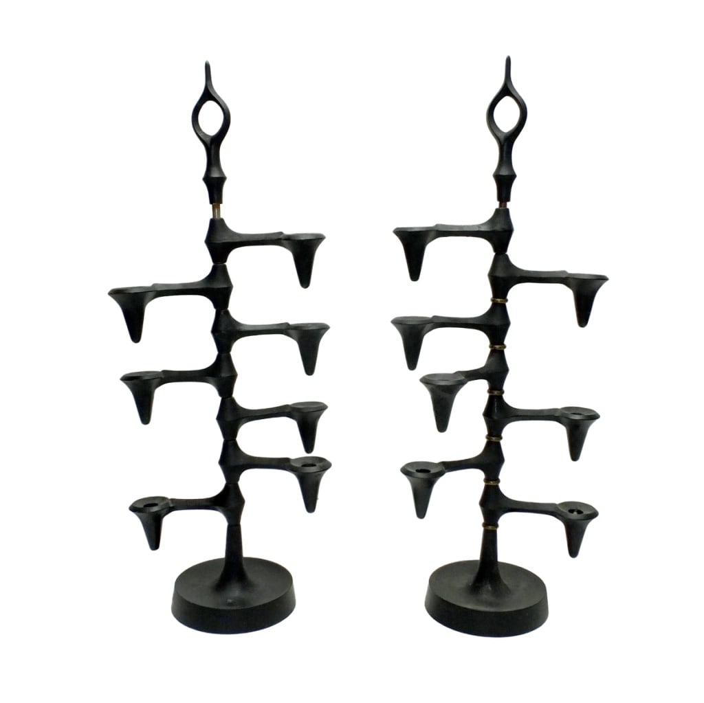 Pair of Jens Quistgaard for Dansk Candelabra (1 of 4)