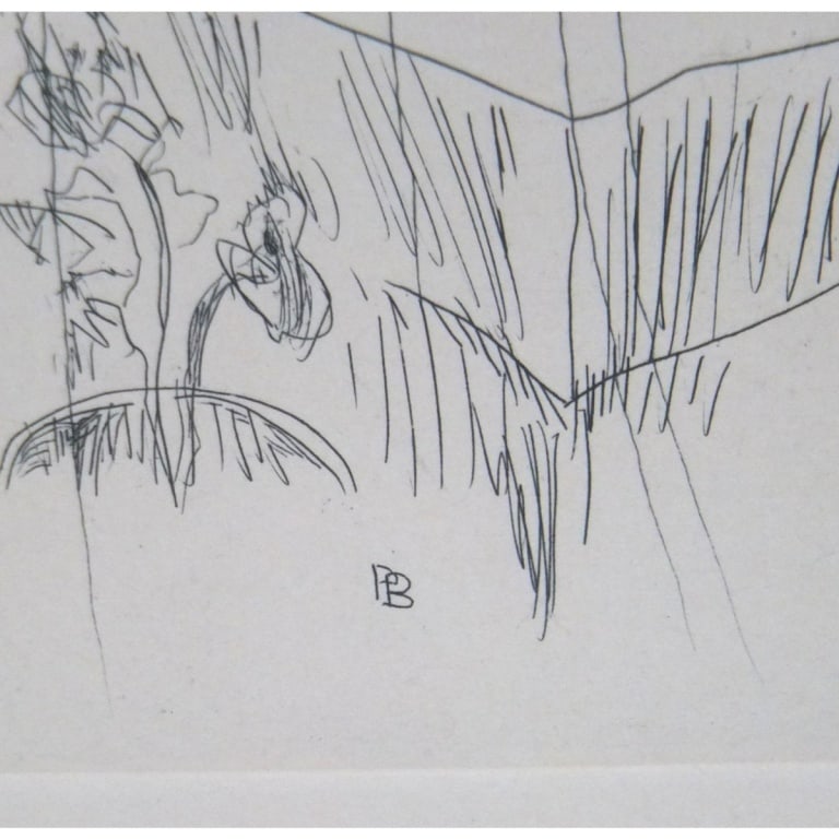 After Pierre Bonnard Etching "Interior with a Cat" - 3