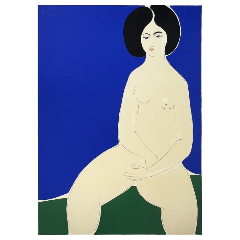Thomas Barnett Serigraph/Rives "Nude Model" 1970 - 2