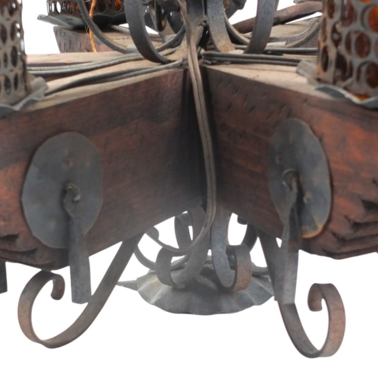 Early 20th C. Spanish Revival Chandelier - 3