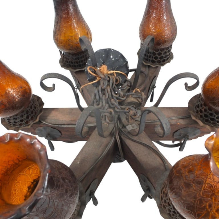 Early 20th C. Spanish Revival Chandelier - 4