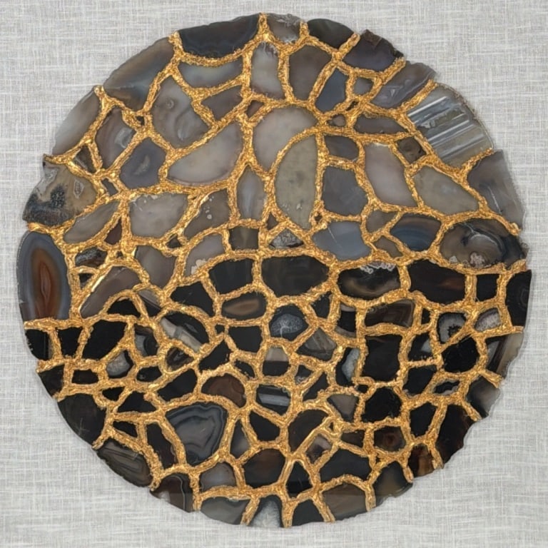 Framed Geode Slice Plaque - 2