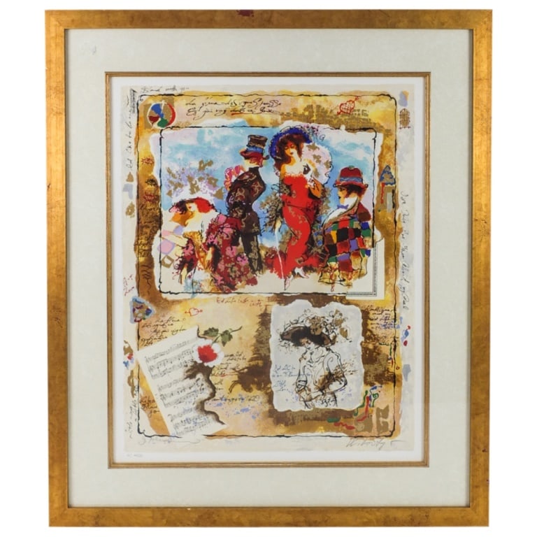 Alexander Wissotzky (1959 - 2006/2008): Alexander Wissotzky (1959 - 2006/2008) Color Lithograph on Paper "Memories" Signed and Numbered HC 44/50. Sight measures 20" x 16". Frame measures 26-3/4" x 22-3/4". Condition: Good condition.