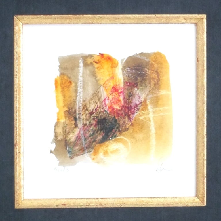 3 Decorative Framed Mixed Media Abstracts - 2