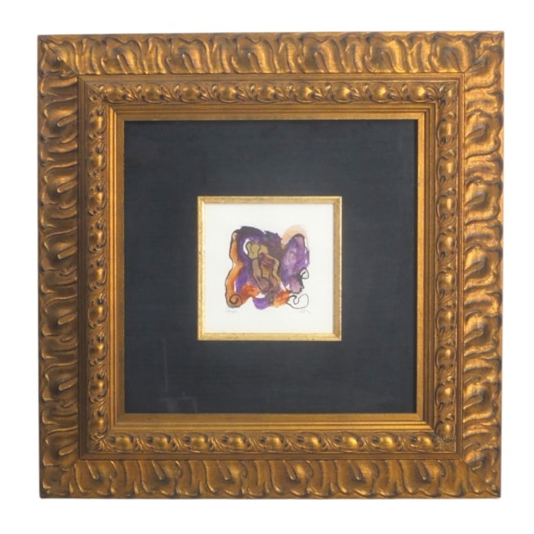 3 Decorative Framed Mixed Media Abstracts - 3
