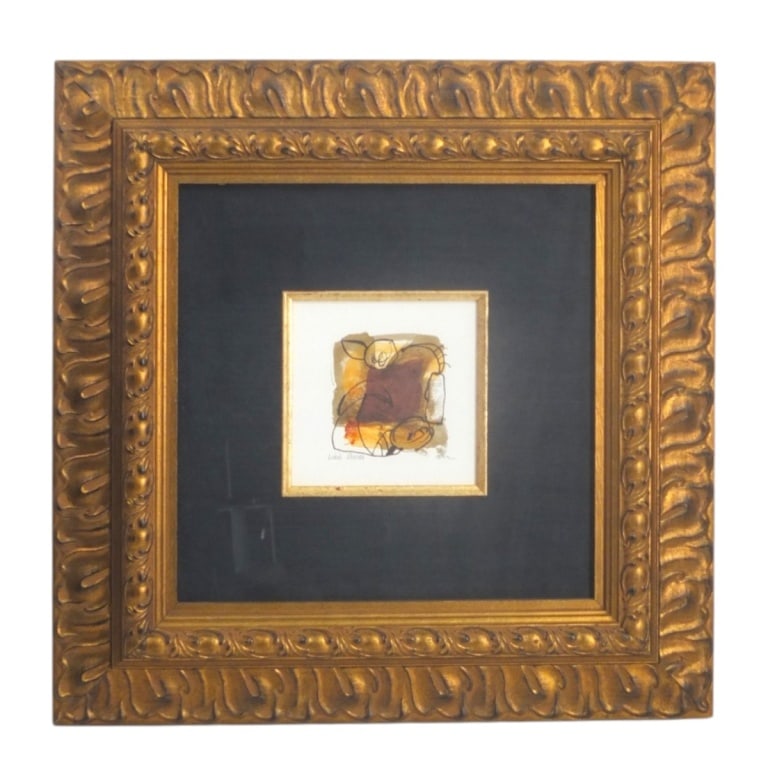 3 Decorative Framed Mixed Media Abstracts - 5