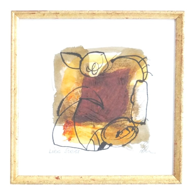3 Decorative Framed Mixed Media Abstracts - 6