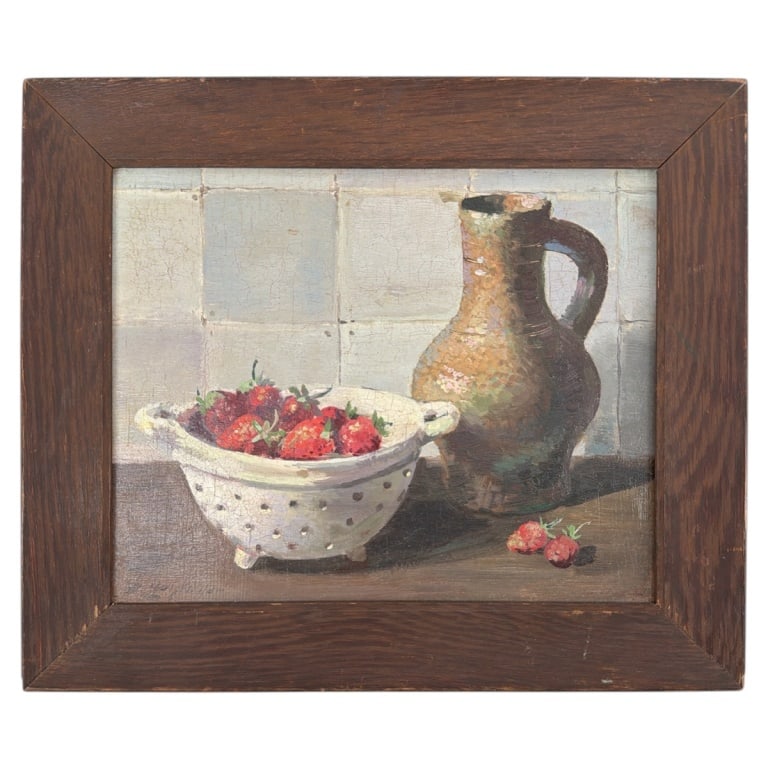 W. Heykoop Dutch 20C Oil on Panel "Still Life": W. Heykoop Dutch 20th Century Oil Wood Panel "Still Life". Signed lower left W. Heykoop. Measures 8" x 10", frame measures 10-3/4" x 12-1/2". Condition: Light crazing or in good condition consistent