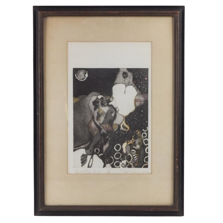 Susan Lange AP Etching "Abstract Composition" (1 of 4)