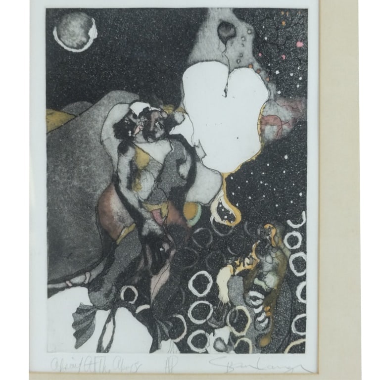 Susan Lange AP Etching "Abstract Composition" - 2