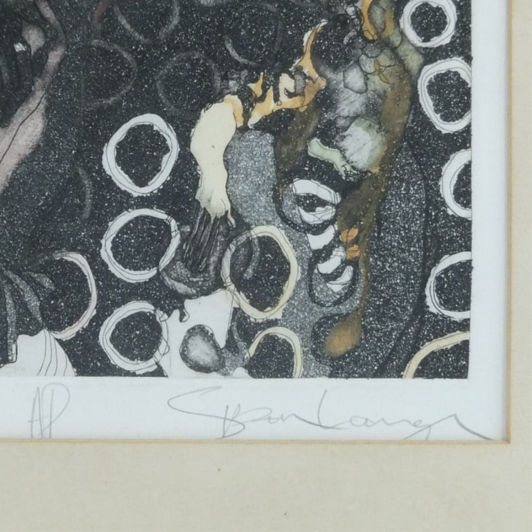 Susan Lange AP Etching "Abstract Composition" - 3