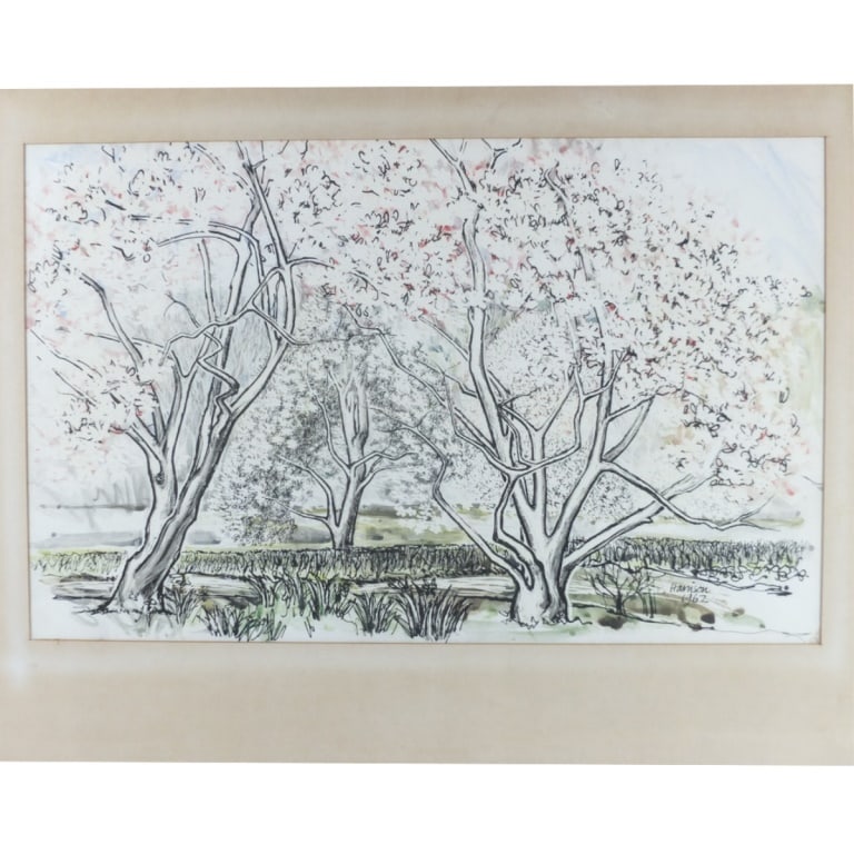 Possibly Philip Harrison Ink & W/C "Landscape" - 2