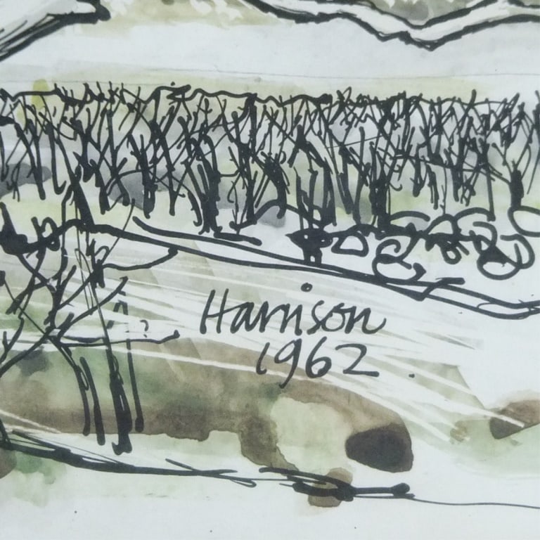 Possibly Philip Harrison Ink & W/C "Landscape" - 3