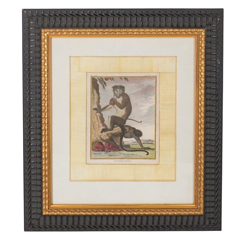 Hand Colored Engraving "Le Bonnet Chinois": Antique Style Hand Colored Engraving "Le Bonnet Chinois". Sight measures 8-1/2" x 6-3/4". Frame measures 20-5/8" x 18-3/8". Condition: Good condition. Estimate 40 - 80 Domestic shipping Third Party