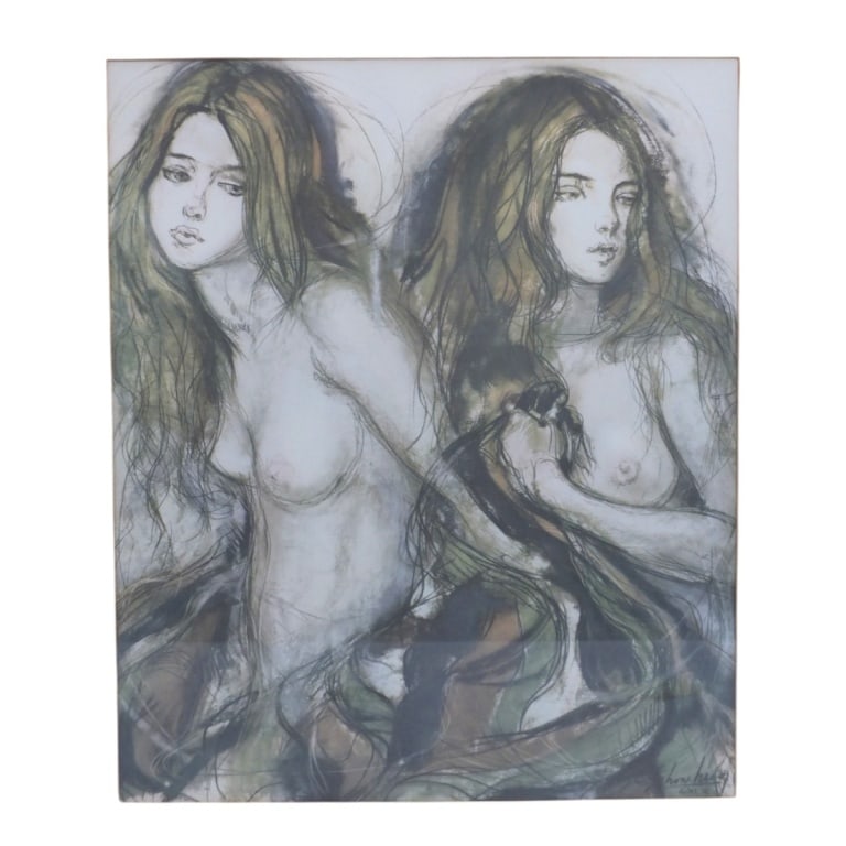 Sheldon Schoneberg Offset Lithograph "2 Women" - 2