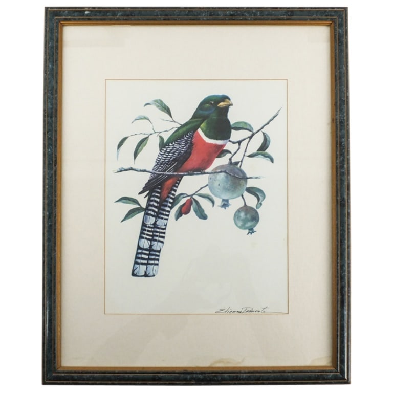Etienne Demonte, Three Botanical Bird Prints - 2