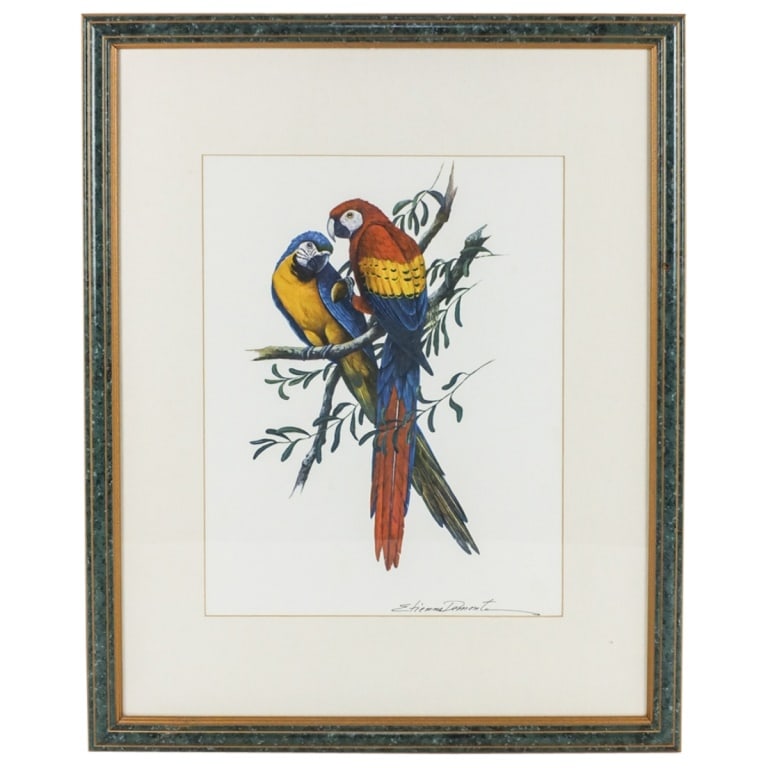 Etienne Demonte, Three Botanical Bird Prints - 4