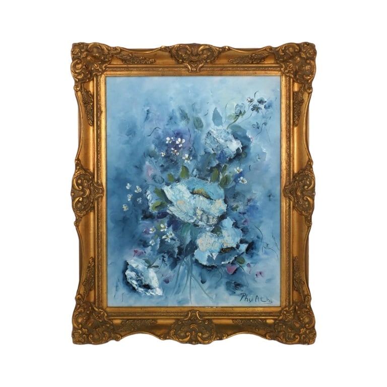 Vintage Impressionistic Oil/Canvas "Still Life": Vintage Mid Century Impressionistic Oil on Canvas "Still Life". Signed lower right. Measures 24" x 18", frame measures 29" x 23". Condition: Good condition. Estimate 100 - 300 Domestic shipping Third