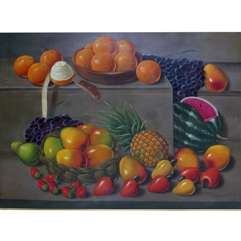 Victor Jimenez Decorative Oil/Canvas "Still Life" - 2