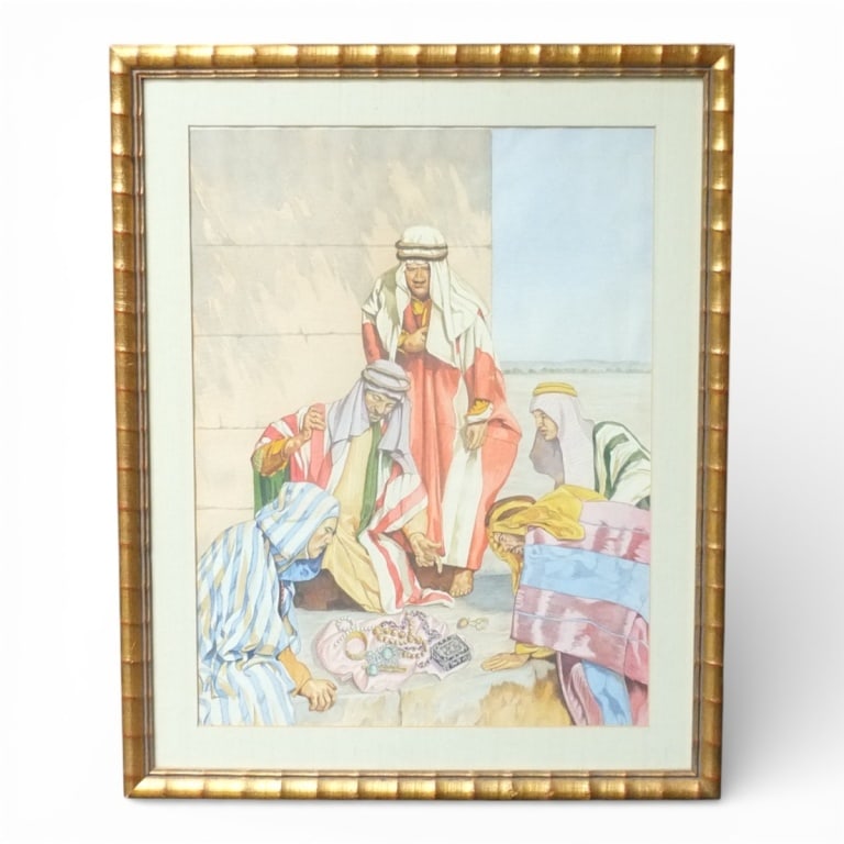 Attrib: Harold Anderson Watercolor "Alhazen" (1 of 4)