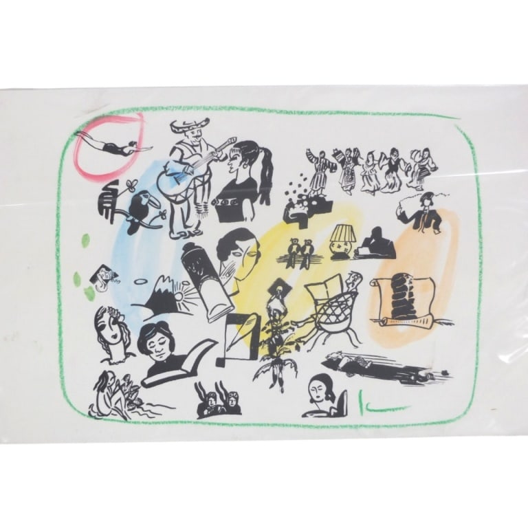 Kim MacConnel Screen Print w/ Crayon "Good News" (1 of 1)