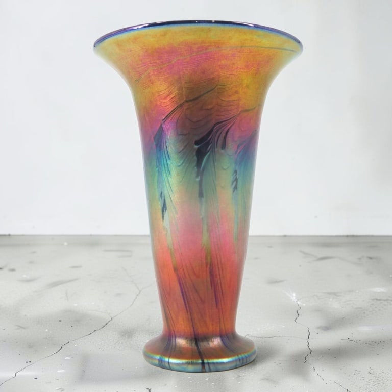 Lundberg Studios Pulled Feather Glass Vase (1 of 5)