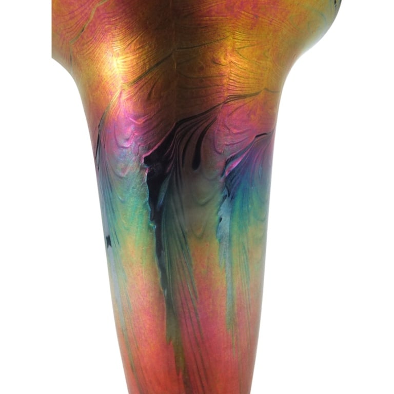 Lundberg Studios Pulled Feather Glass Vase - 3