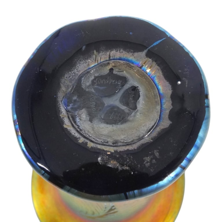 Lundberg Studios Pulled Feather Glass Vase - 4