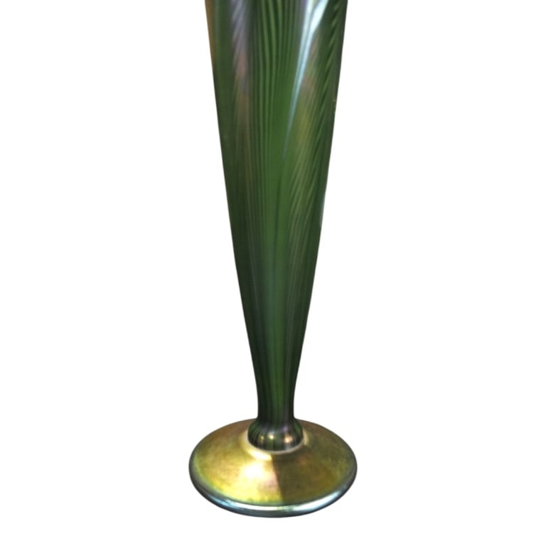 Lundberg Studios Pulled Feather Glass Vase 13" - 4