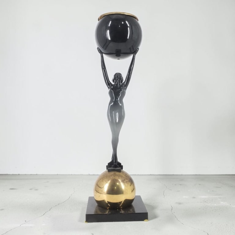 Art Deco Frankart Style Figural Nude Smoking Stand (1 of 6)
