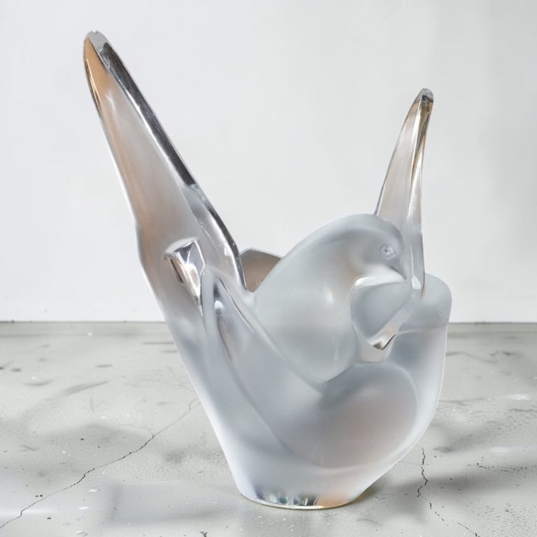 Lalique "Sylvie" Crystal Vase w/ Frog (1 of 5)