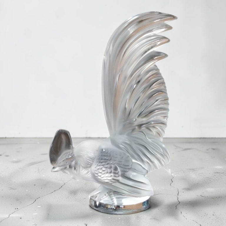 Lalique "Coq Nain" Rooster Crystal Paperweight (1 of 4)
