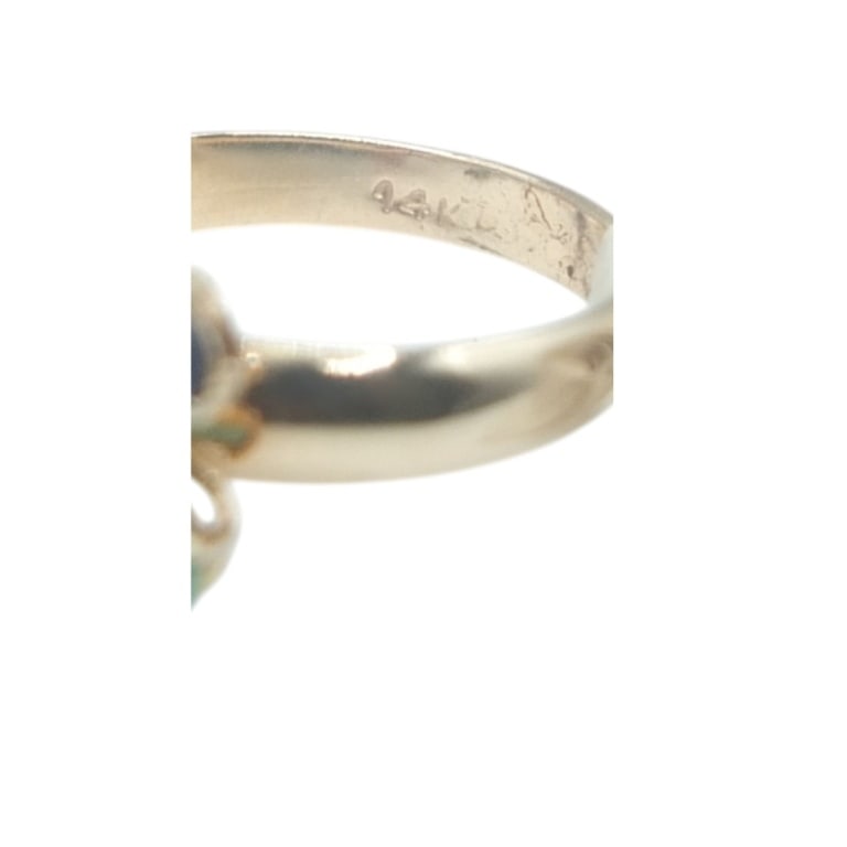 Vintage 14K Ruby, Emerald & Sapphire Ring - 4