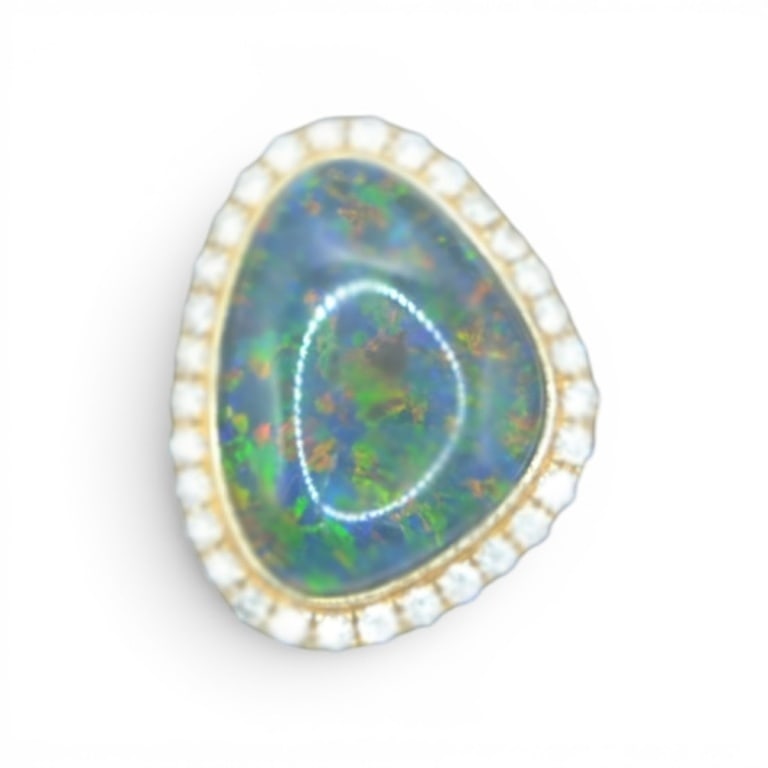 14K Diamond & Opal Ring - 3