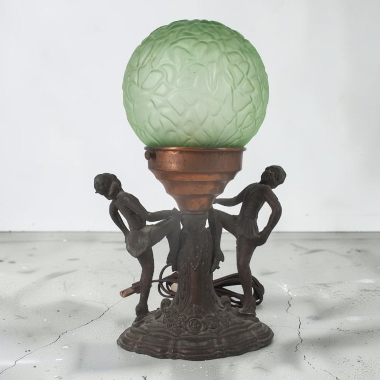 Frankart Style Art Deco Figural Globe Lamp (1 of 5)