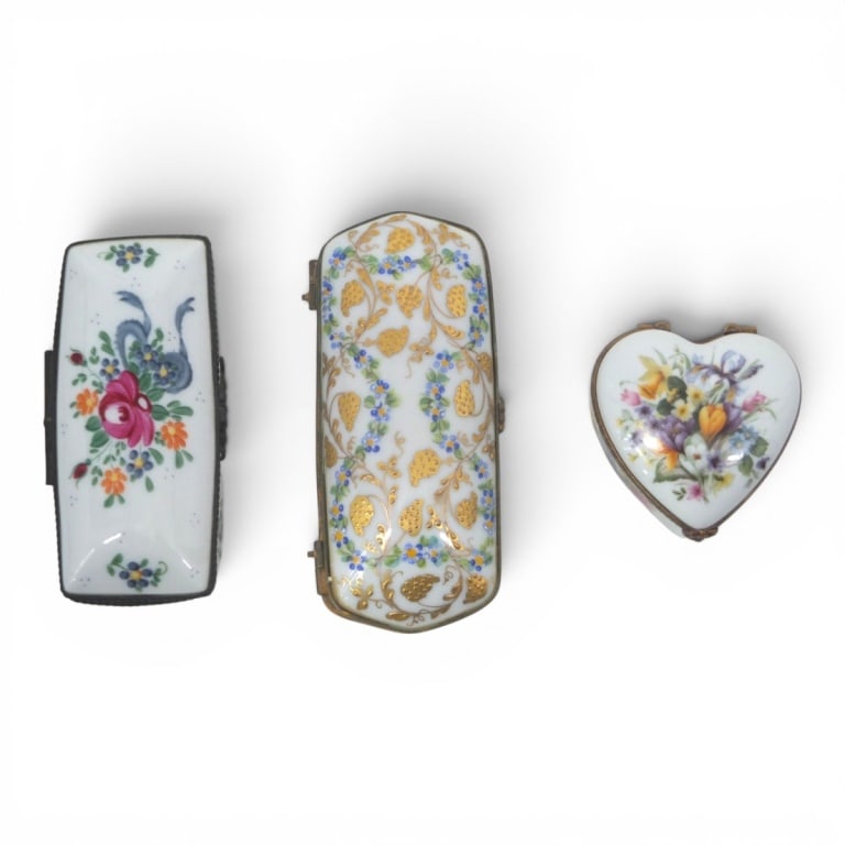 3 Vintage Limoges Trinket Boxes (1 of 4)