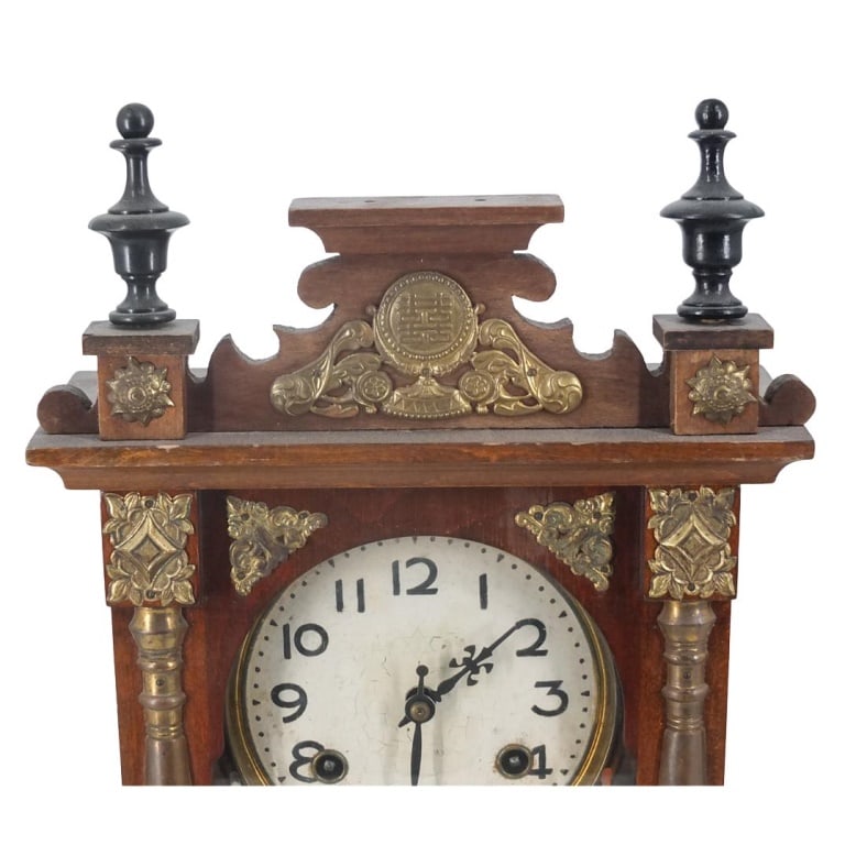 Antique Continental School Mantle Clock - 5