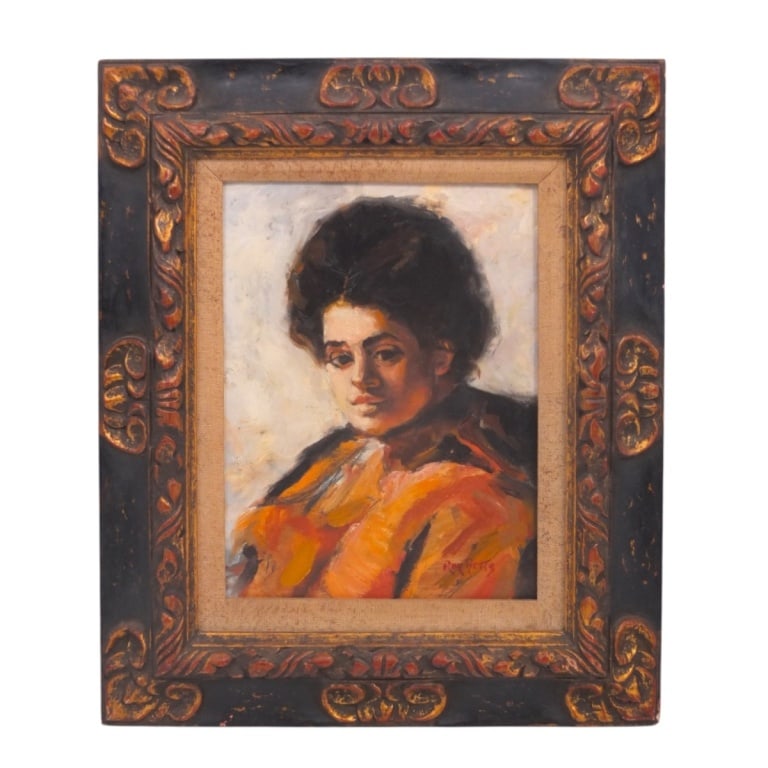 Ray Betts Oil/Board "Portrait of a Man": Ray Betts (American, 20/21st C) Oil on artists board "Portrait of a Man". Signed lower right. Measures 12" x 9", frame 18-1/4" x 15-1/4". Condition: Good condition. Estimate 60 - 120 Domestic