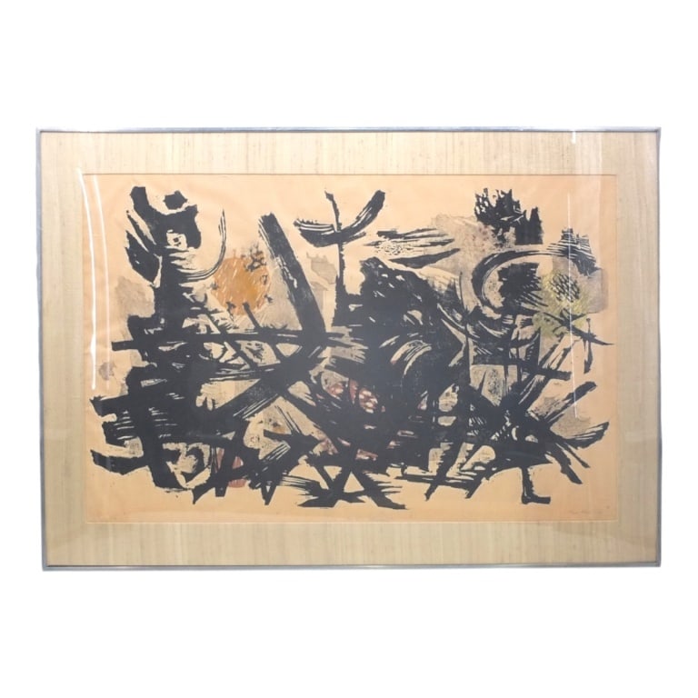 Yasu Mori Screen Print "New York Calligraphy" 1960 (1 of 10)