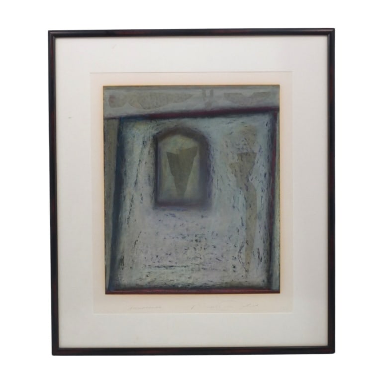 Mark Rediske Encaustic on Paper "Innocence": Mark Rediske (American, b. 1965) Encaustic on Paper "Innocence" . Signed and titled in pencil. Frame and under Plexiglass. Measures 23-3/4" x 19-1/2" (sight), frame 32" x 28". Condition: Minor