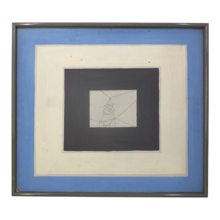 Boris Kocheisvili Mixed Media/Masonite "Tower" '83: Boris Petrovich Kocheisvili (Russian, 20th C) Mixed Media on Masonite "Tower". Inscribed to verso with name, title and date 1983. Auction info tag affixed to verso. Measures 26-3/4" x 30-1/2", frame