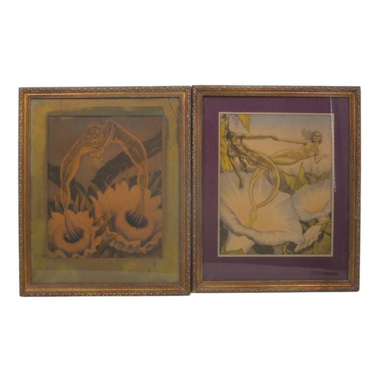2 Vintage Art Deco Offset Lithographs (1 of 5)