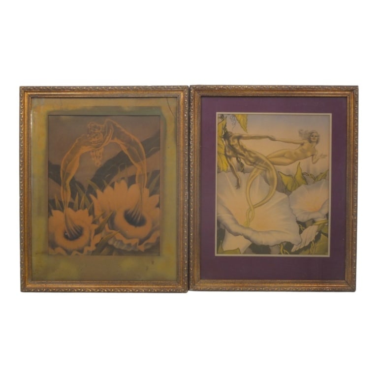 2 Vintage Art Deco Offset Lithographs - 3