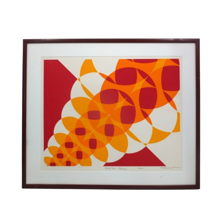 W. Schwarz Color Lithograph "Number Two (Change)": W. Schwarz Color Lithograph "Number Two (Change)". Pencil signed, titled, numbered 28/125. Framed, no glass. Measures 20-1/2" x 25" (sight), frame 26-3/4" x 31-1/4". Condition: Good condition.