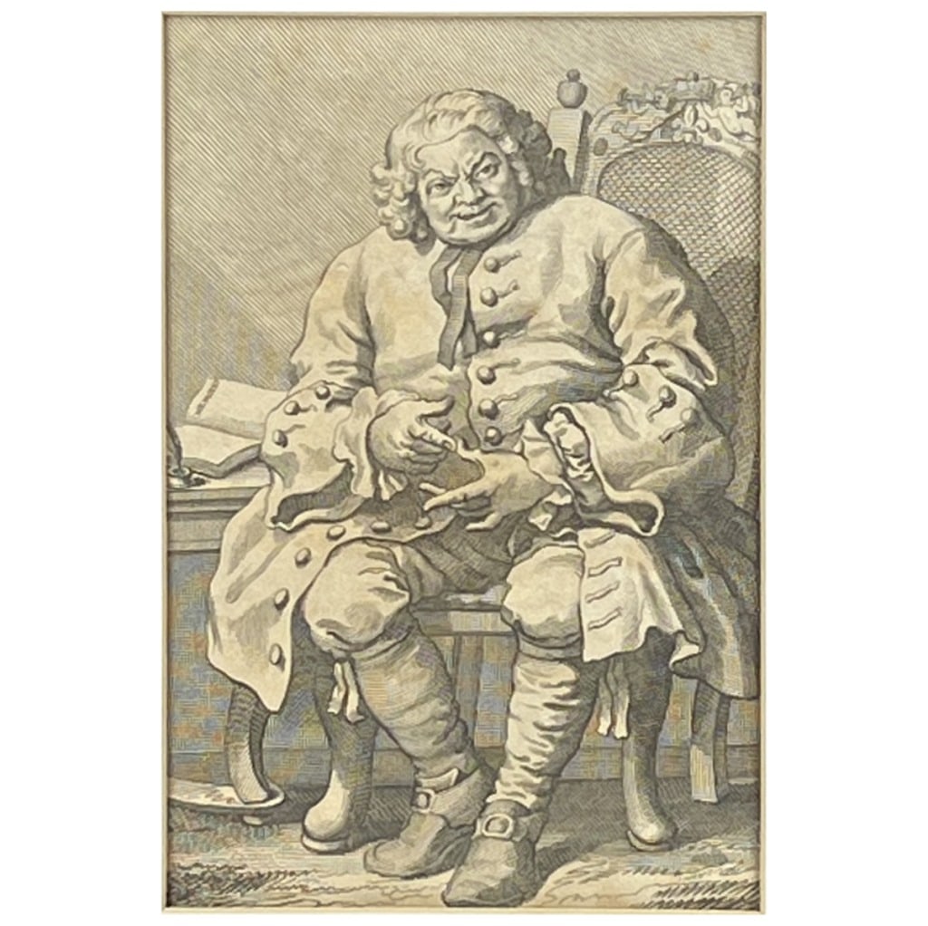 After: William Hogarth Engraving Simon Lord Lovart (1 of 6)