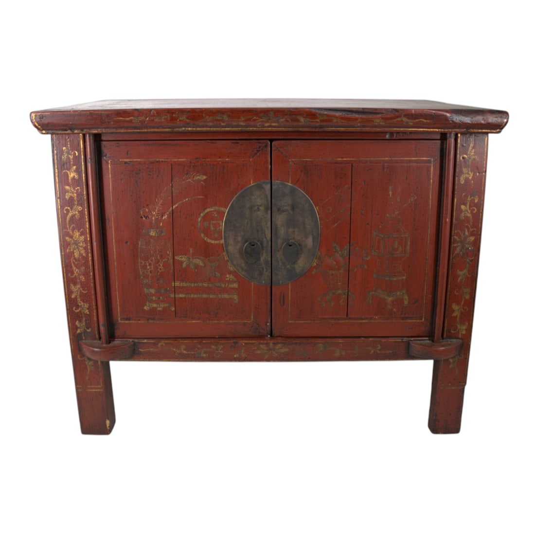 Vintage Chinese Lacquered Elm Side Table (1 of 6)