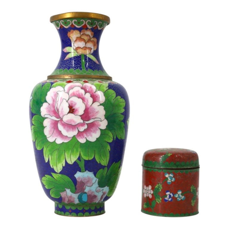 Grouping of Chinese Cloisonne Tableware (1 of 4)